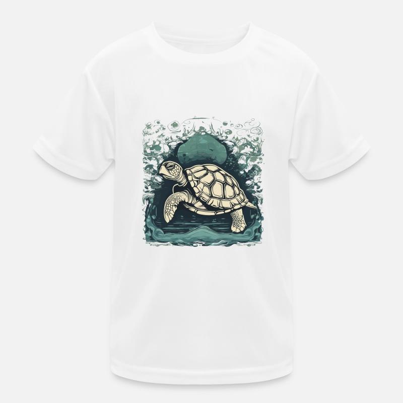 Schildkröte in Acryl Kinder Funktions-T-Shirt