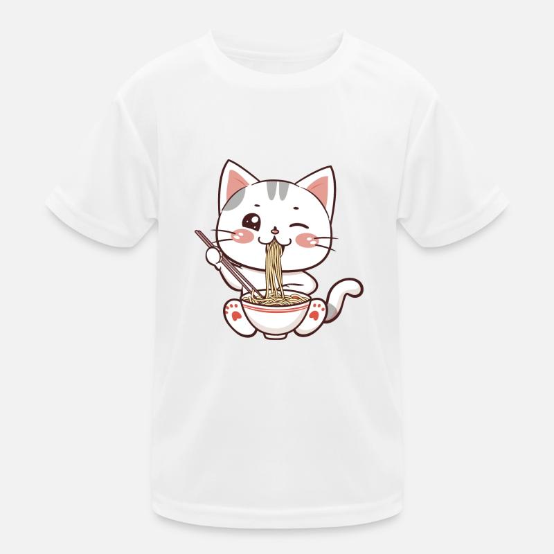 Katze Nudeln Ramen in Kawaii Kinder Funktions-T-Shirt