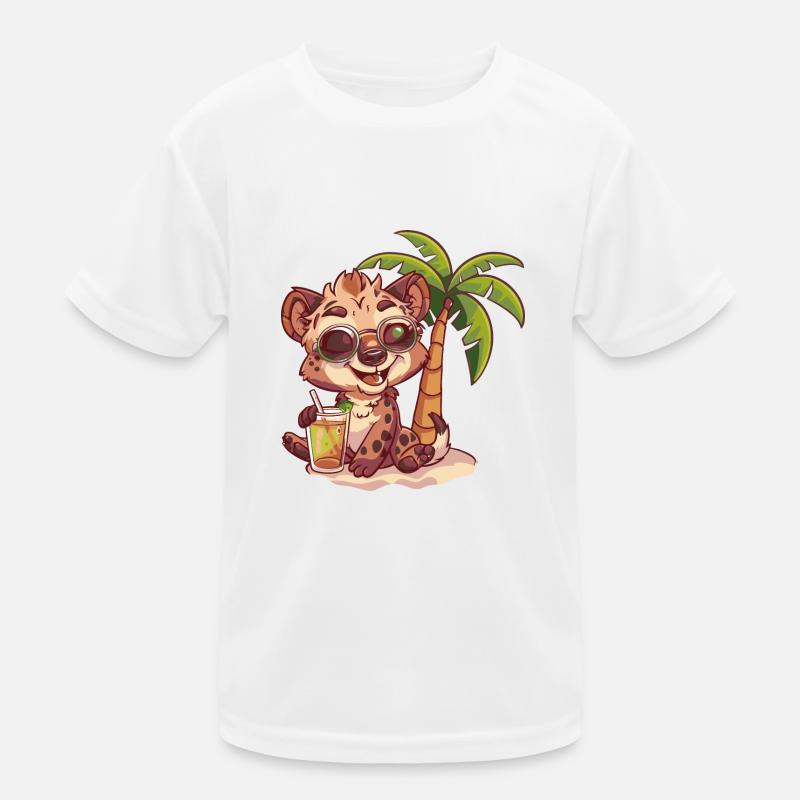 Hyena Summer Vacation Kids Functional T-Shirt