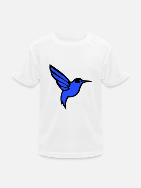 kolibri vogel - Kinder Funktions-T-Shirt - Weiß