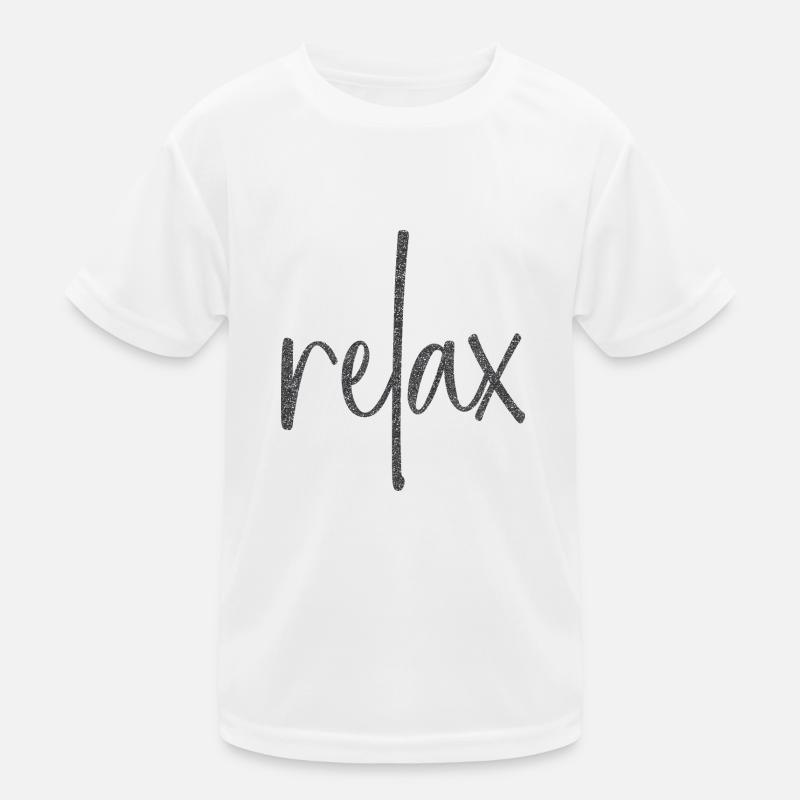 Black sparkle "relax" - Kids Functional T-Shirt - white