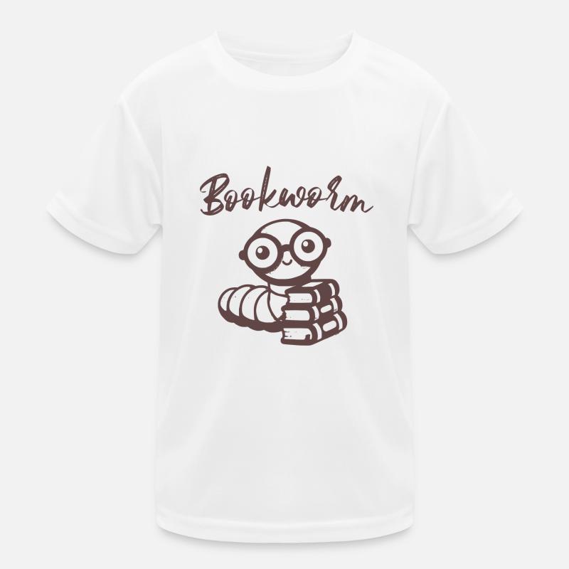 Bookworm with books Kids Functional T-Shirt