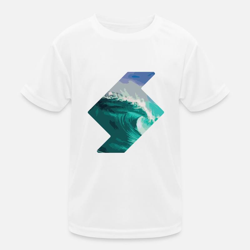 Ocean wave - Kids Functional T-Shirt - white