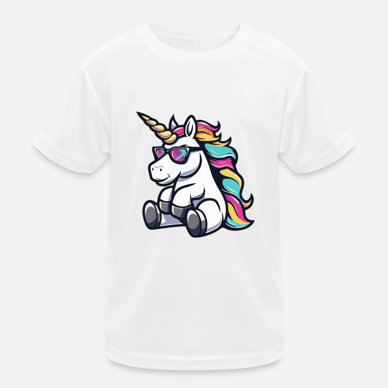 Licorne Bande Dessinée Cool T-shirt sport Enfant