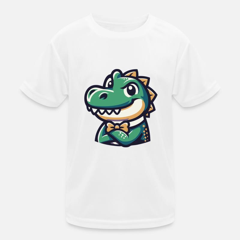 Crocodile in a bow tie Kids Functional T-Shirt
