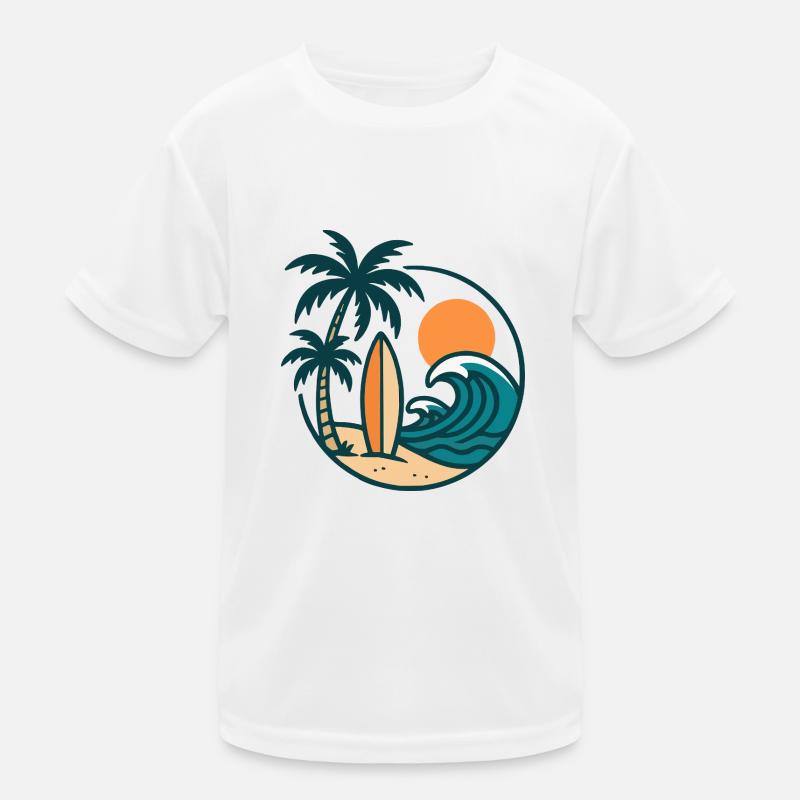 insel surfbrett Kinder Funktions-T-Shirt