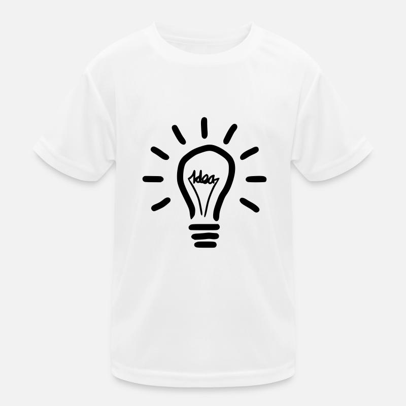 Glühbirne Idee Drahtschrift Kinder Funktions-T-Shirt