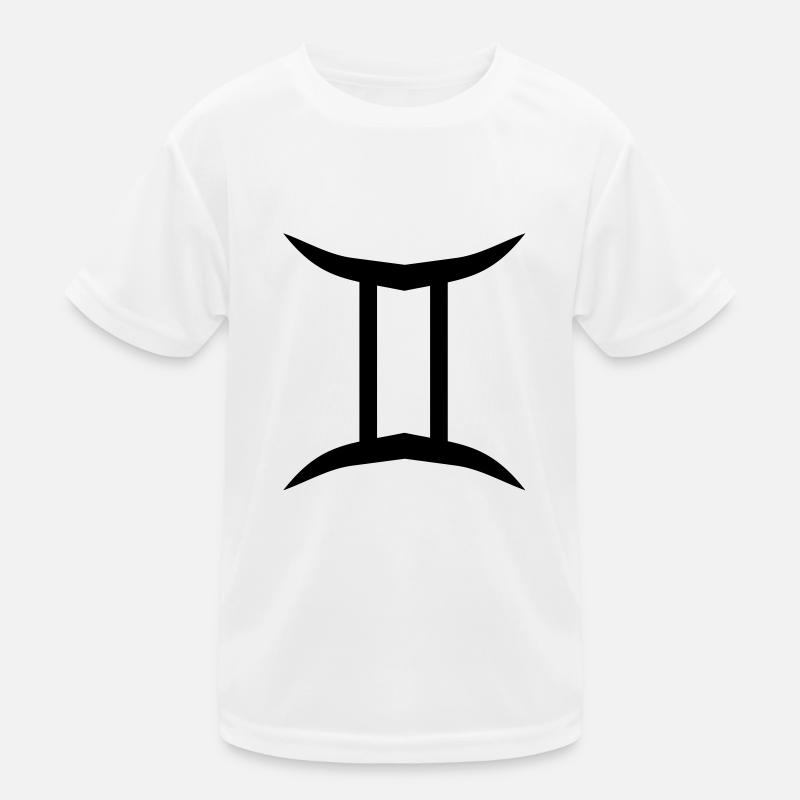 Glyphe Zwillinge Sternzeichen Symbol Kinder Funktions-T-Shirt