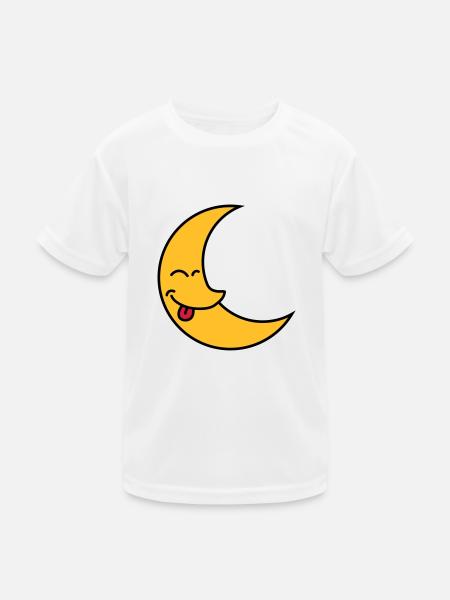 Funny Moon - Kids Functional T-Shirt - white - Front