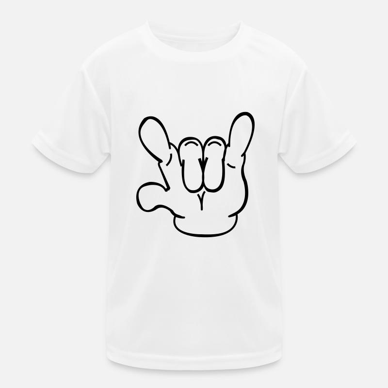 devil_hand Kinder Funktions-T-Shirt