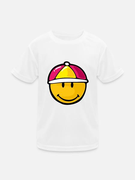 Smiley Jockey - Kinder Funktions-T-Shirt - Weiß - Vorne