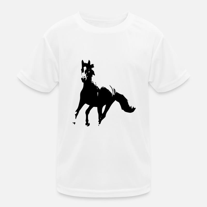 Galloping black horse - Galopa Kids Functional T-Shirt