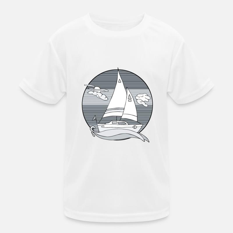 Segelboot Kinder Funktions-T-Shirt