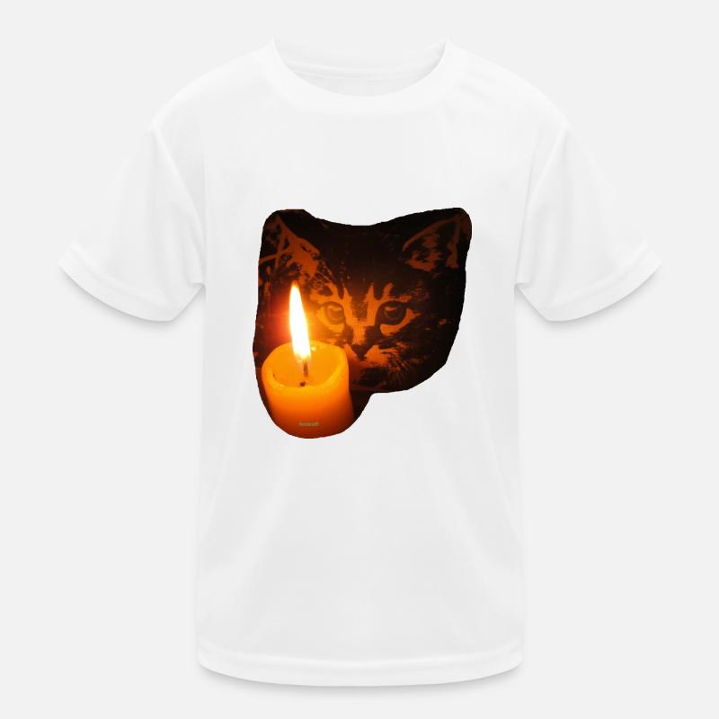ZoffArt CAT & CANDLE Kinder Funktions-T-Shirt