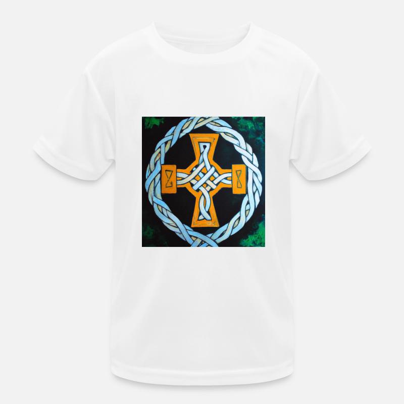 Celtic Cross Kids Functional T-Shirt