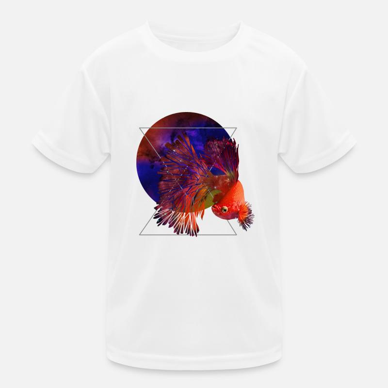 Poissons de l’espace - T-shirt sport Enfant - blanc
