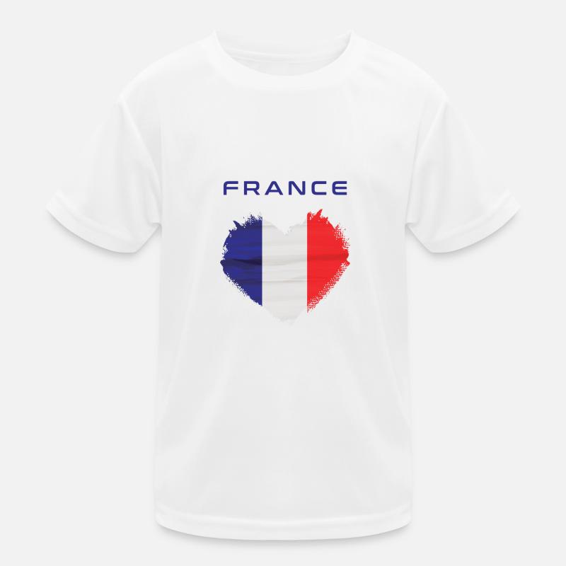 Herz Frankreich Kinder Funktions-T-Shirt
