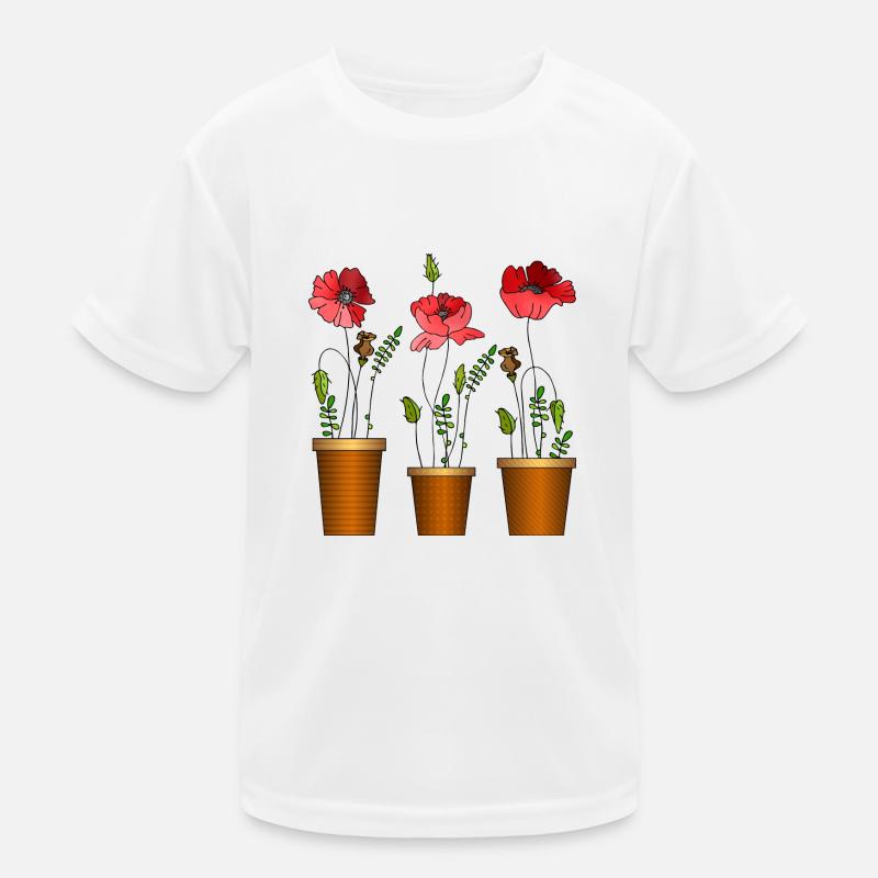 Blumen Kinder Funktions-T-Shirt