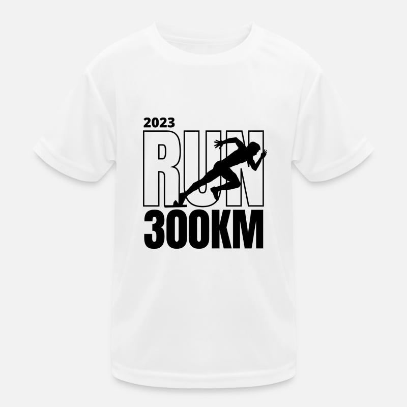 RUN 300km Kinder Funktions-T-Shirt