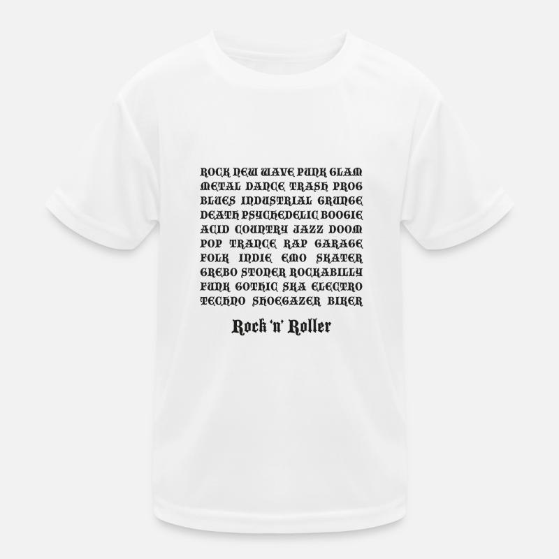 Genres Rock Noir T-shirt sport Enfant