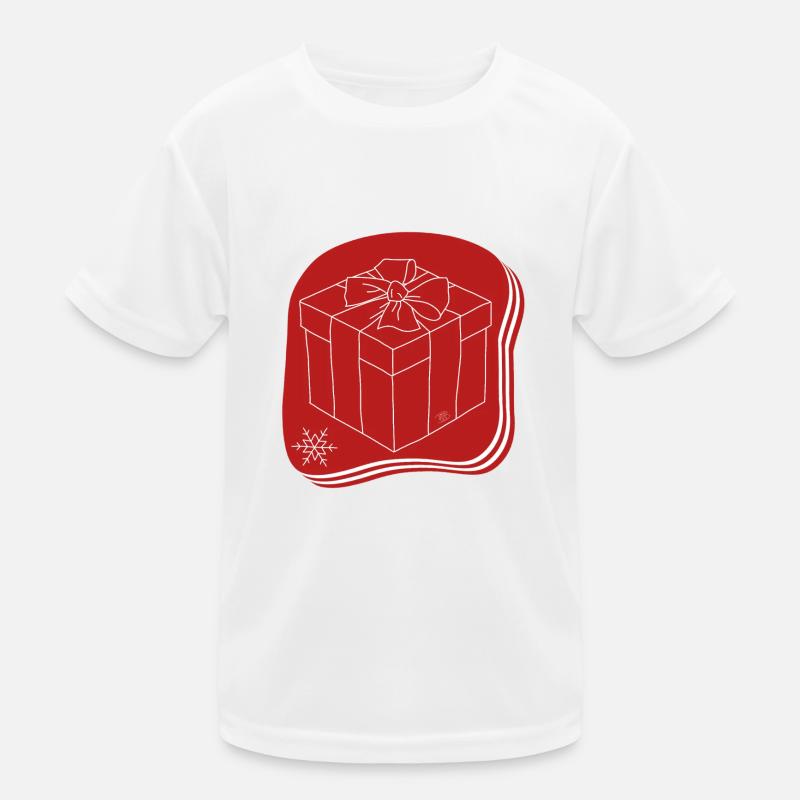 « Cadeau », Boho Line Art Design, série « Noël » T-shirt sport Enfant