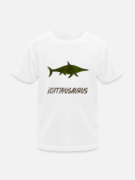 Ichthyosaurus - Kinder Funktions-T-Shirt - Weiß