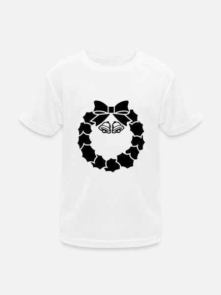 kranz glocken 001 - Kinder Funktions-T-Shirt - Weiß - Vorne