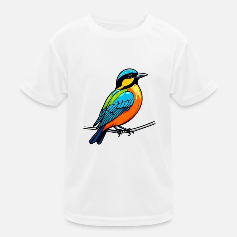 Vogel der auf einen ast Steht Kinder Funktions-T-Shirt