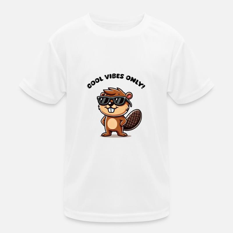 biber comic sonnenbrille Kinder Funktions-T-Shirt