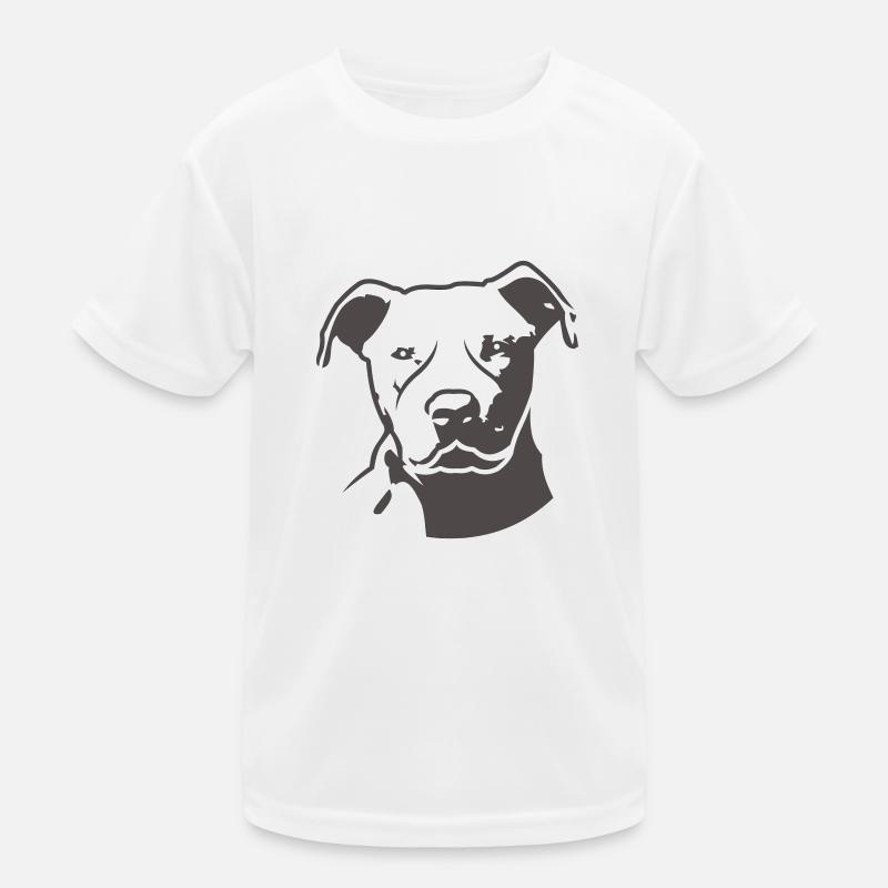 pitbull_head_front Kinder Funktions-T-Shirt