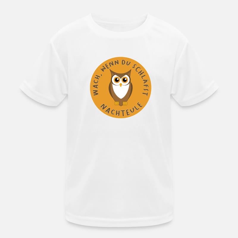 Nachteule Kinder Funktions-T-Shirt