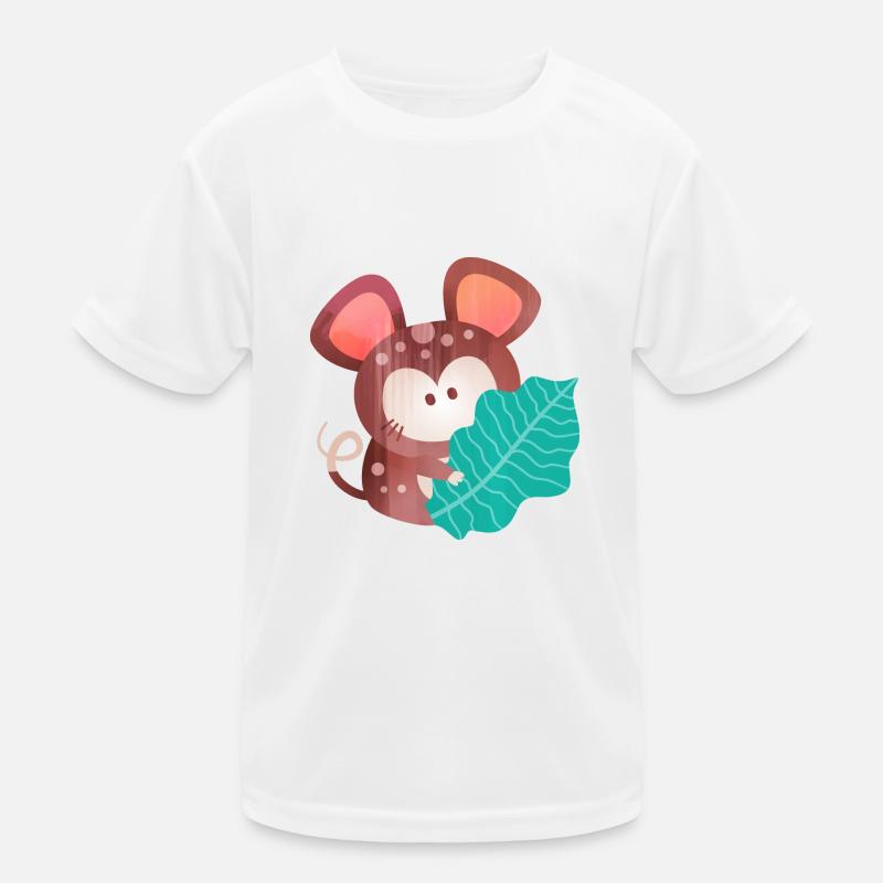 Cute Garden Mouse Kids Functional T-Shirt