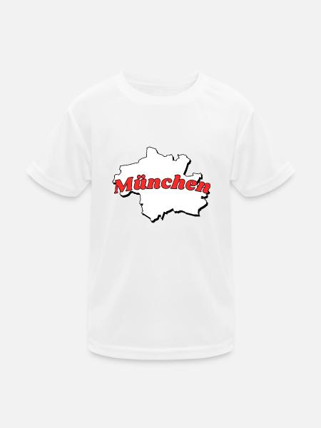 München - Kinder Funktions-T-Shirt - Weiß