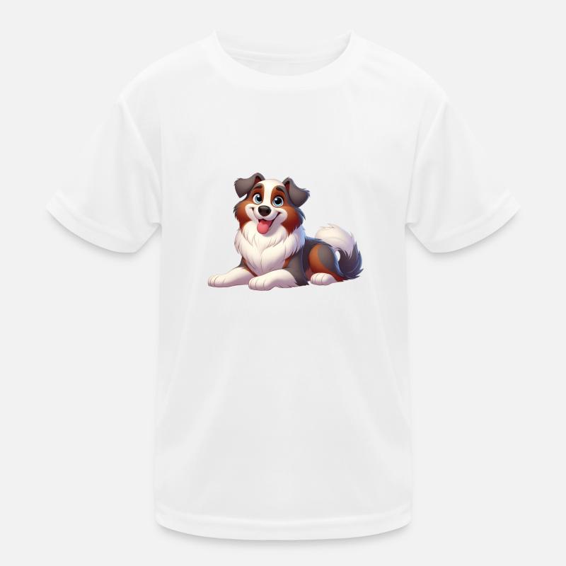 Australischer Schäferhund 2 Kinder Funktions-T-Shirt