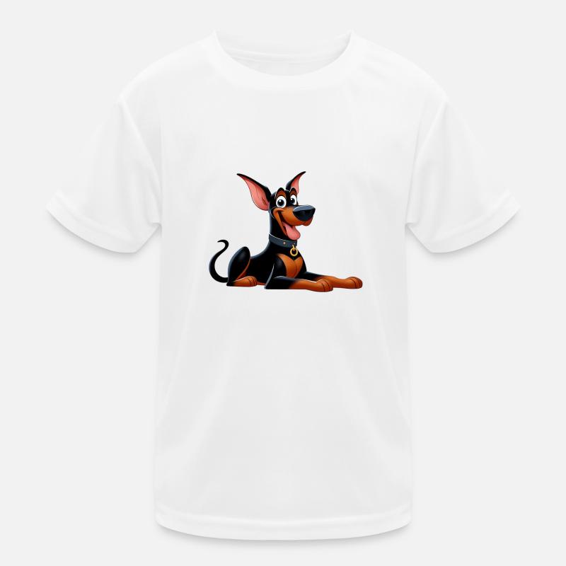 Dobermann Kinder Funktions-T-Shirt