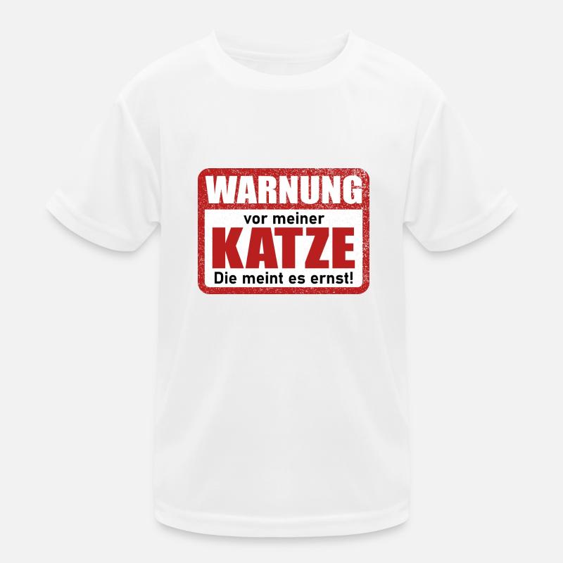 Warnung vor meiner Katze Lustiger Spruch Kinder Funktions-T-Shirt