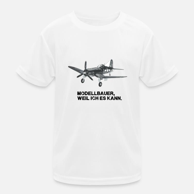 flugzeug, modellbau,modellbauer,weil ich es kann Kinder Funktions-T-Shirt
