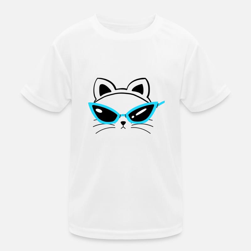 Cool Cat... Cat Sunglasses Face Kids Functional T-Shirt