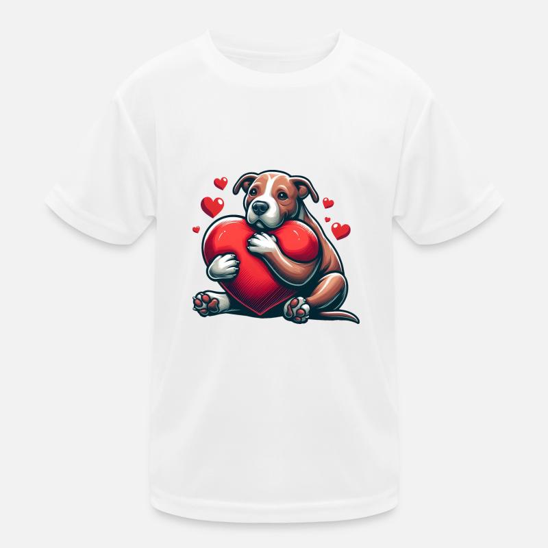 Pitbull Valentinstagsgeschenke Kinder Funktions-T-Shirt