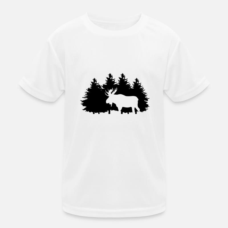 Elk in Forest Kinder Funktions-T-Shirt