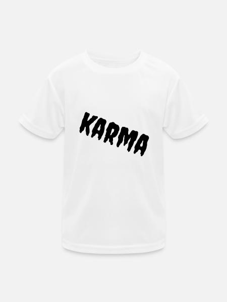 karma - Kinder Funktions-T-Shirt - Weiß - Vorne