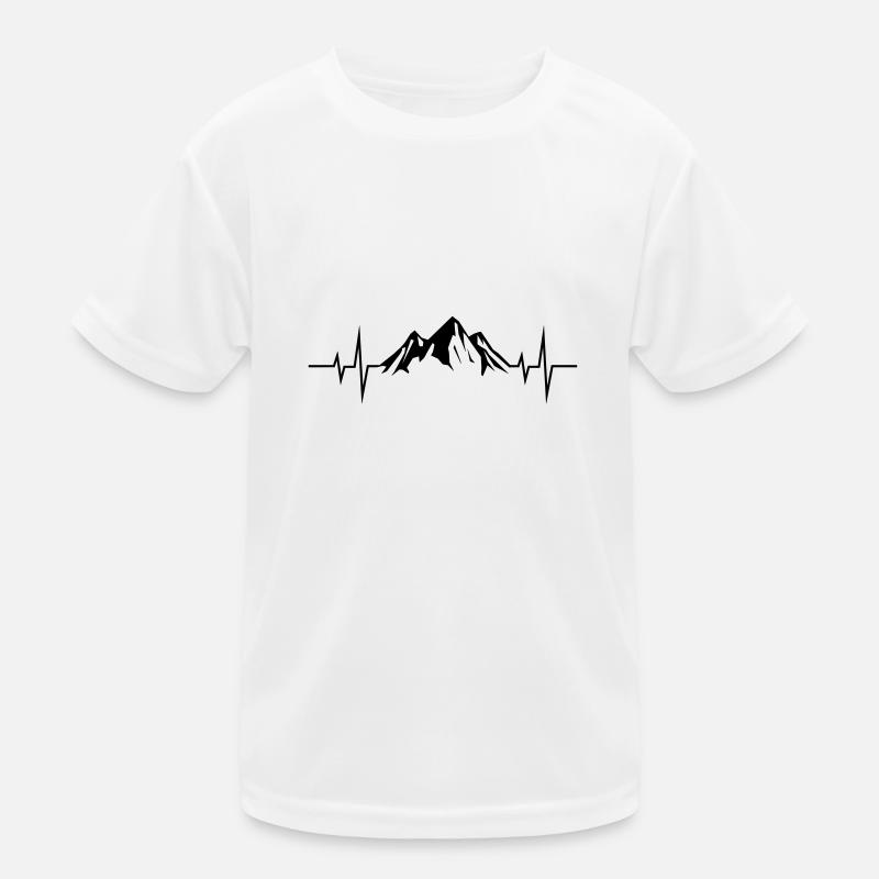 Mountains puls symbol frequency Kids Functional T-Shirt