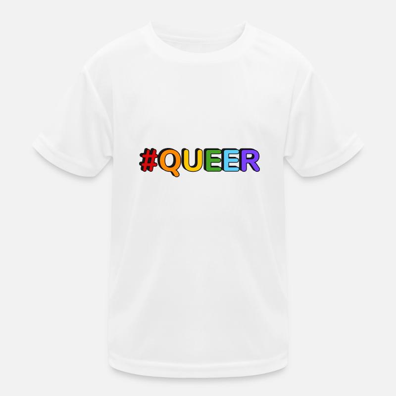 QUEER hashtag Kids Functional T-Shirt