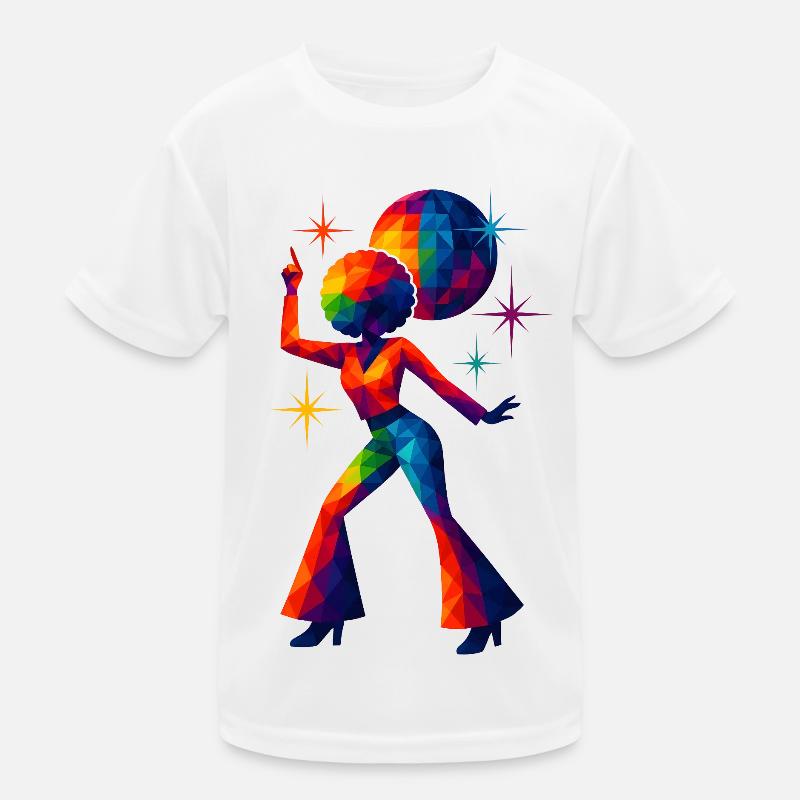 WPAP Style - Female Disco Dancer from the 70s Kids Functional T-Shirt