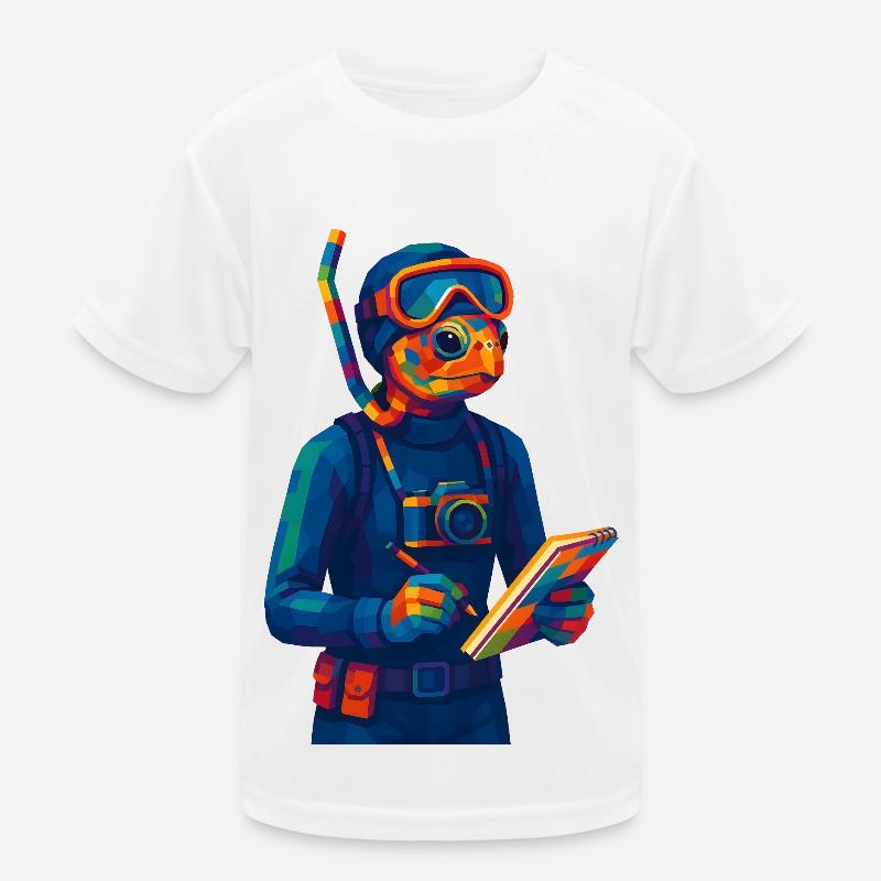 WPAP Polygon Style Animals - Marine Biologist Kids Functional T-Shirt