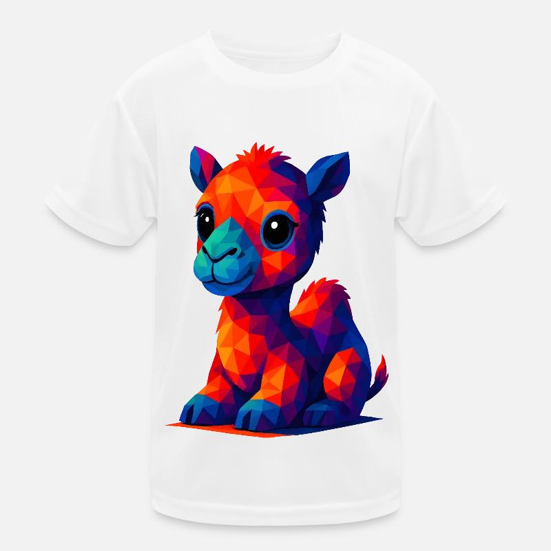 WPAP Polygon Kawaii Tiere Stil Baby Kamel Dromedar Kinder Funktions-T-Shirt