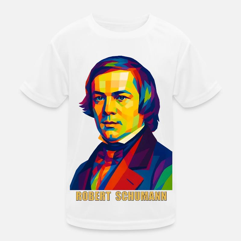 WPAP Polygon Portrait Robert Schumann Komponist Kinder Funktions-T-Shirt