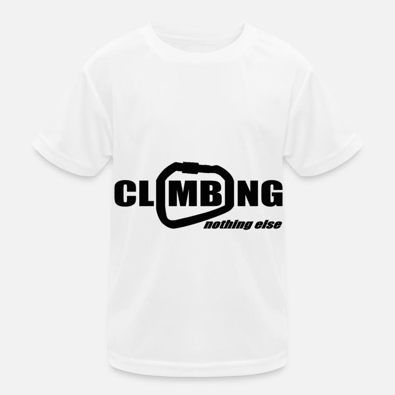 Escalade, rien d’autre, bloc, motif, mousqueton T-shirt sport Enfant