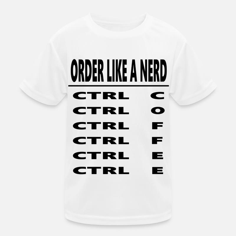 COMMANDEZ DU CAFÉ COMME UN NERD dictons drôles humour T-shirt sport Enfant