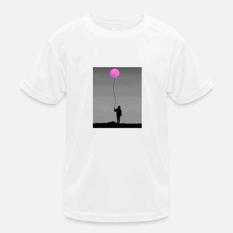 Moon Balloon Full Moon Sunset Art Deco Kids Functional T-Shirt